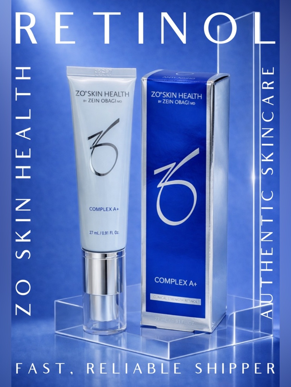 ✨ ZO Complex A+ Retinol 1.3% + GSR Glow Bundle ✨ travel bag + headband